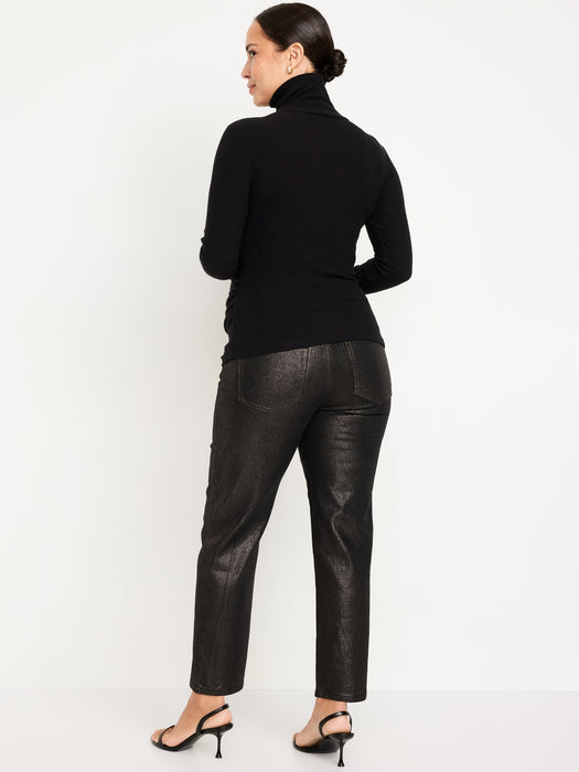 Maternity Full-Panel OG Straight Shine Jeans
