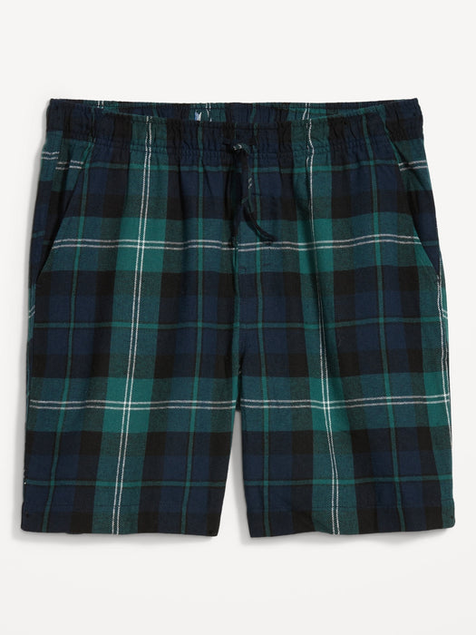 Flannel Pajama Shorts for Men