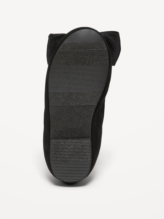 Faux-Suede Bow Ballet Flats for Toddler Girls