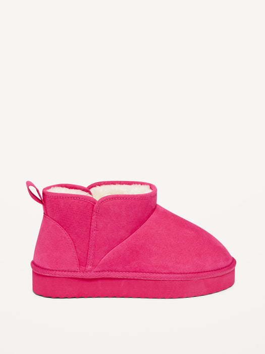 Faux-Suede Faux-Fur Lined Platform Boots for Girls