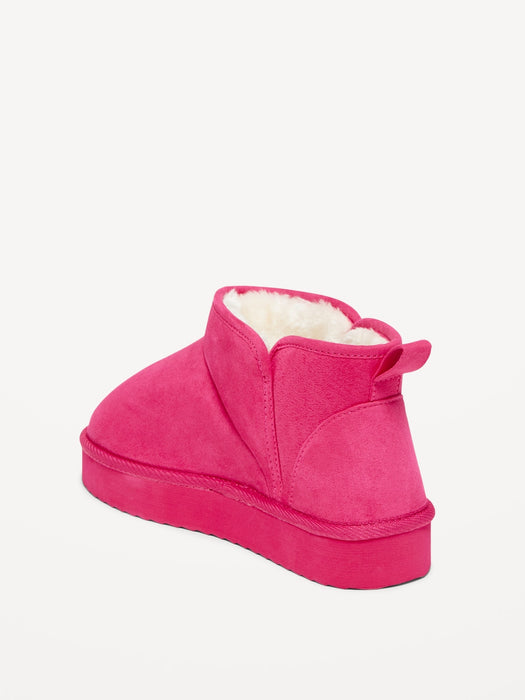 Faux-Suede Faux-Fur Lined Platform Boots for Girls