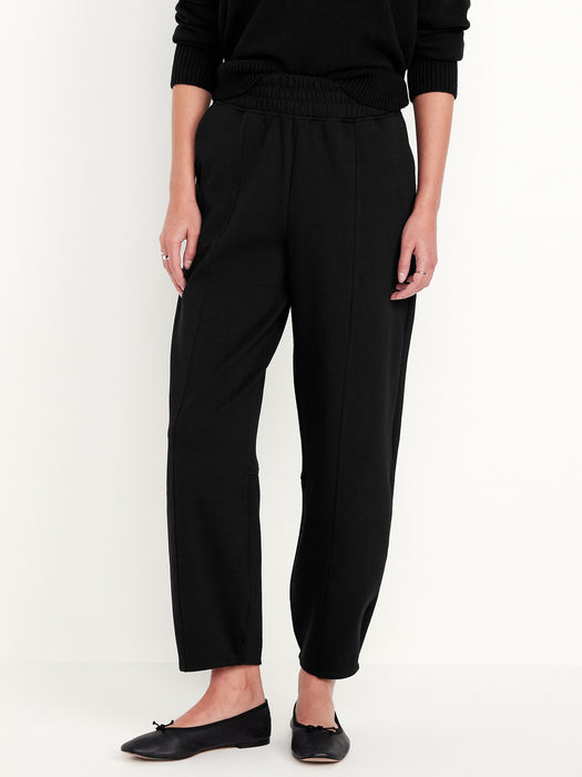 High-Waisted Dynamic Fleece Barrel-Leg Sweatpants