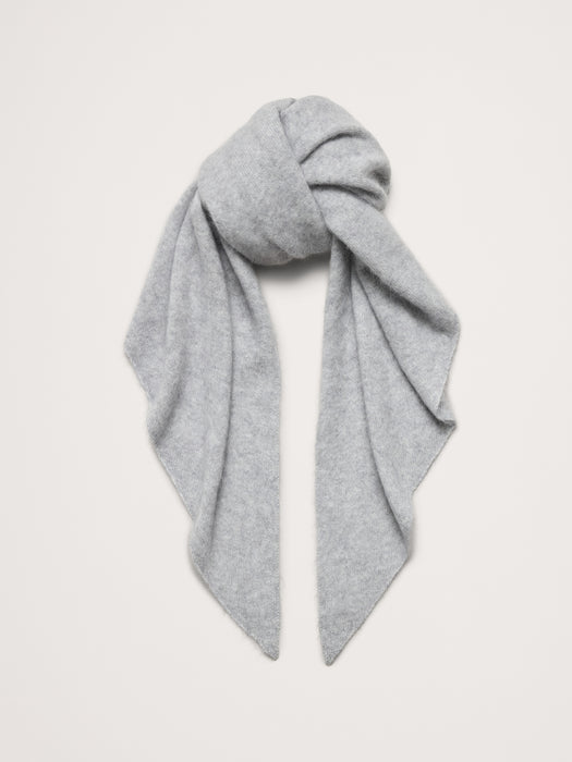 Brushed Wool-Cashmere Triangle Scarf