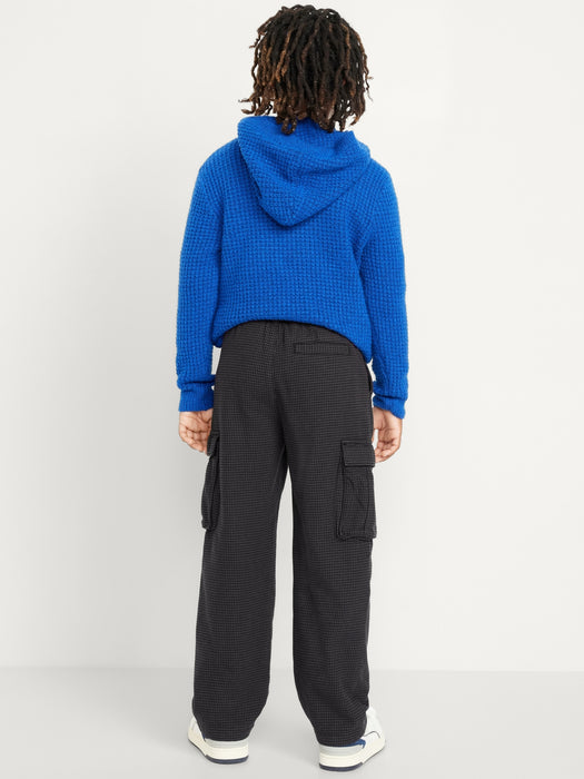 Baggy Plaid Cargo Pants for Boys