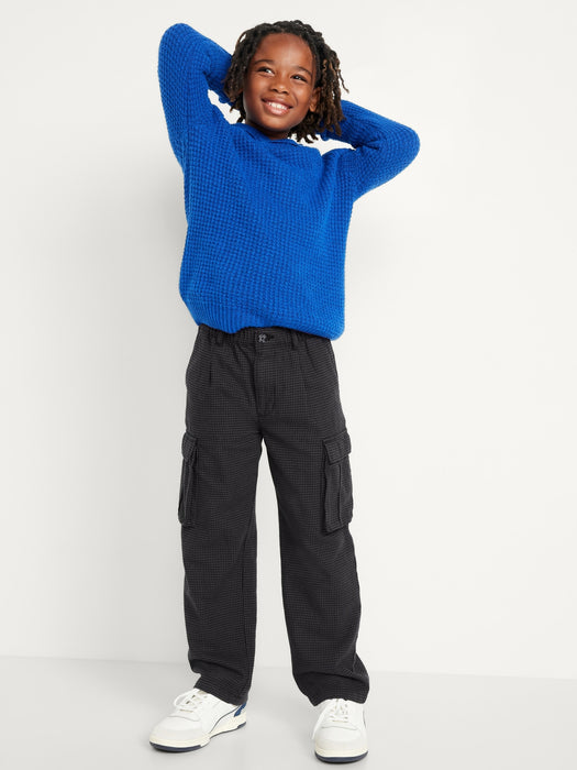 Baggy Plaid Cargo Pants for Boys