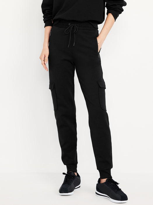 High-Waisted Dynamic Fleece Cargo Jogger Sweatpants