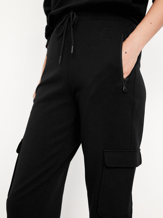 High-Waisted Dynamic Fleece Cargo Jogger Sweatpants