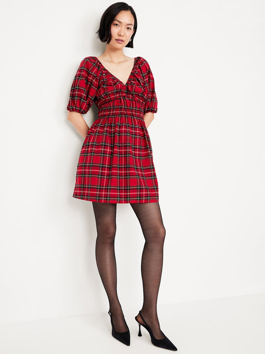 Waist-Defined Mini Dress