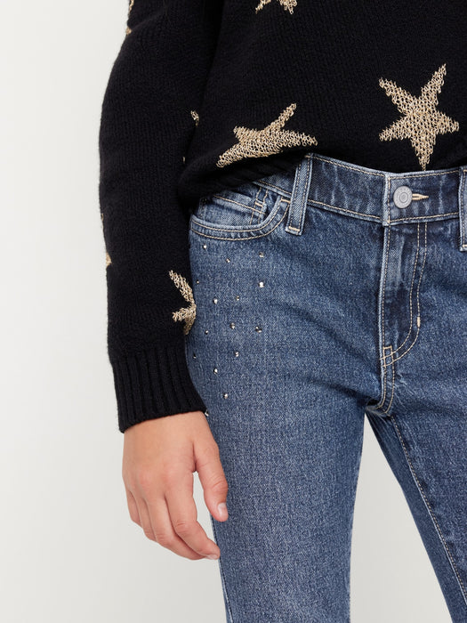 High-Waisted Studded Flare-Leg Jeans for Girls