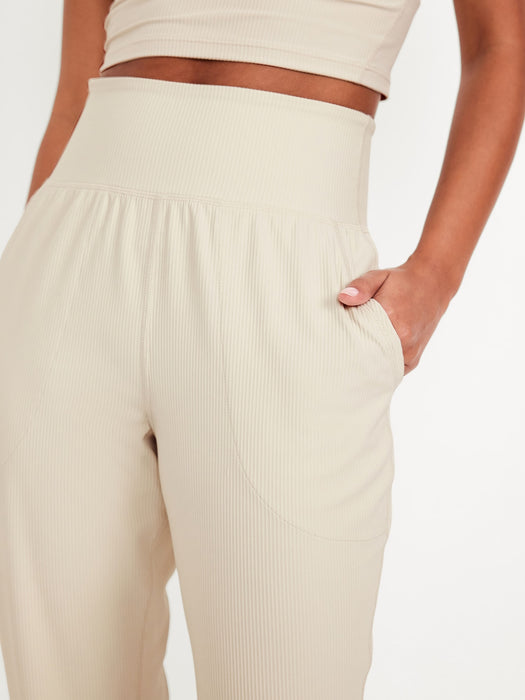 High-Waisted PowerSoft Rib 7/8 Joggers
