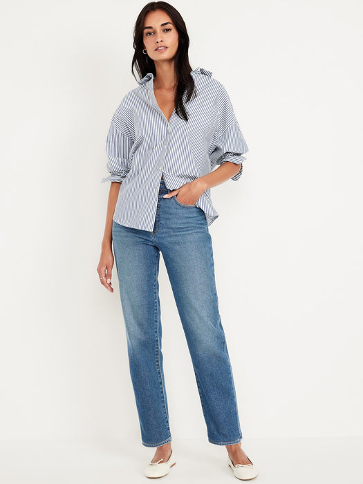 High-Waisted Built-In Warm OG Straight Ankle Jeans