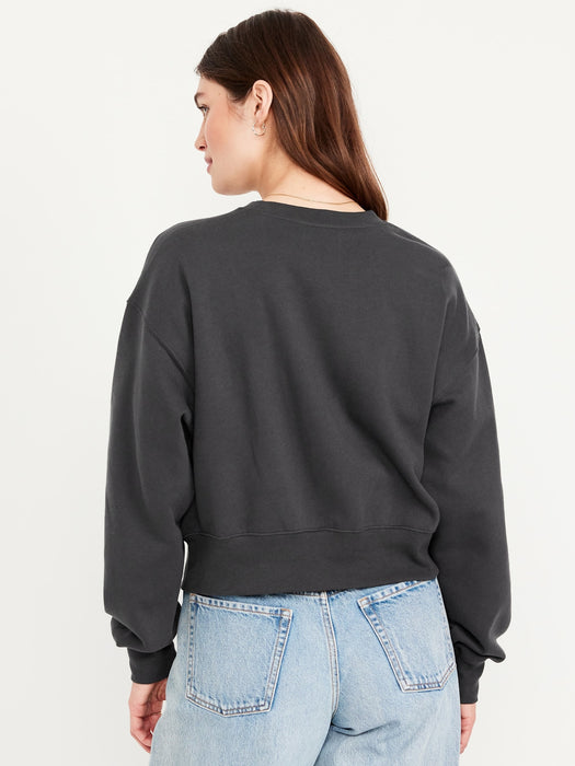 SoComfy Graphic Drop-Shoulder Crew-Neck Sweatshirt