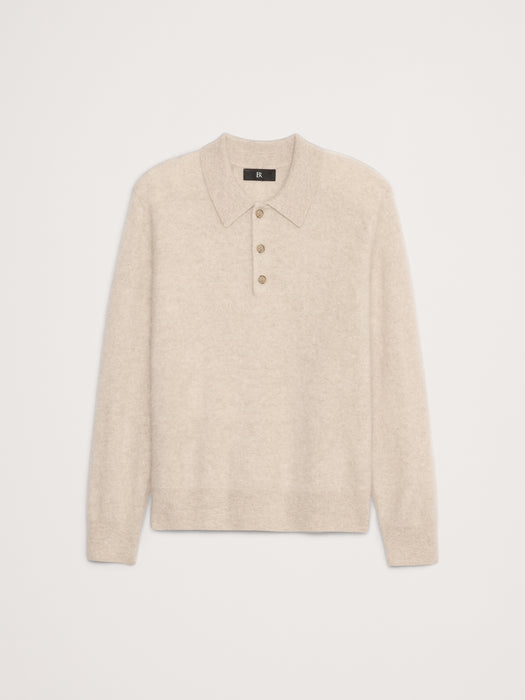 Brushed Cashmere Sweater Polo