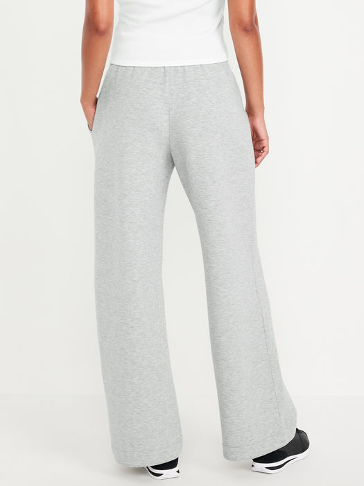 High-Waisted Bounce Fleece Wide-Leg Sweatpants
