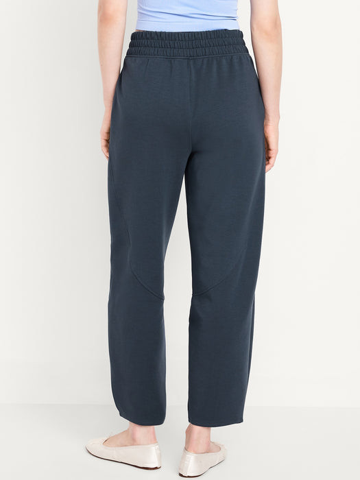 High-Waisted Dynamic Fleece Barrel-Leg Sweatpants