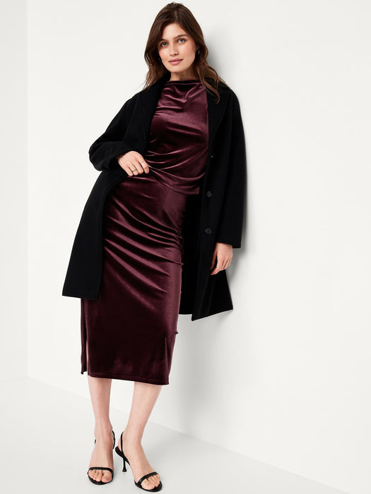 Mock-Neck Velvet Top