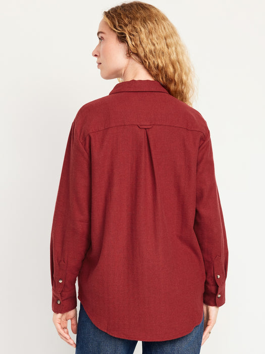 Flannel Boyfriend Button-Down Shirt