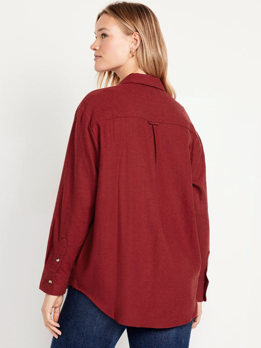 Flannel Boyfriend Button-Down Shirt