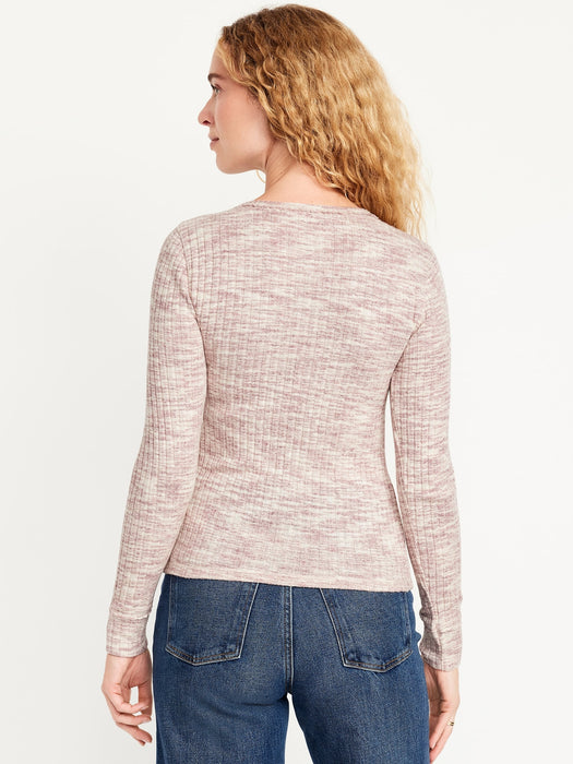 Ribbed Henley Top