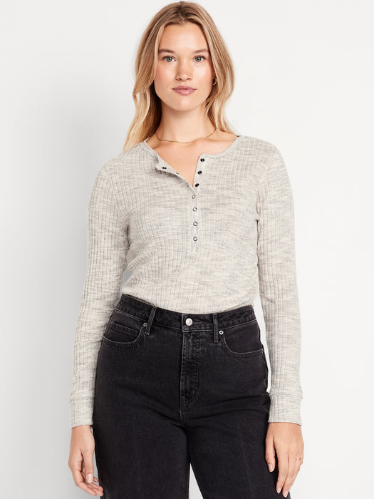 Ribbed Henley Top