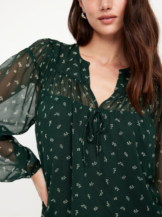 Tie-Front Chiffon Top