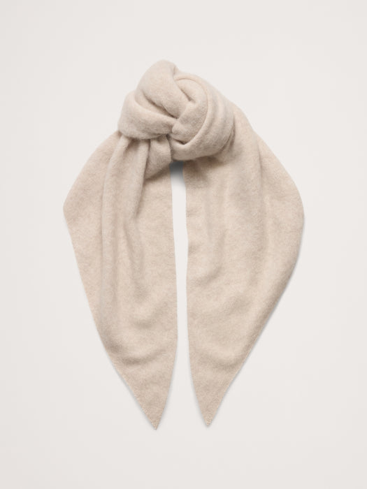 Brushed Wool-Cashmere Triangle Scarf