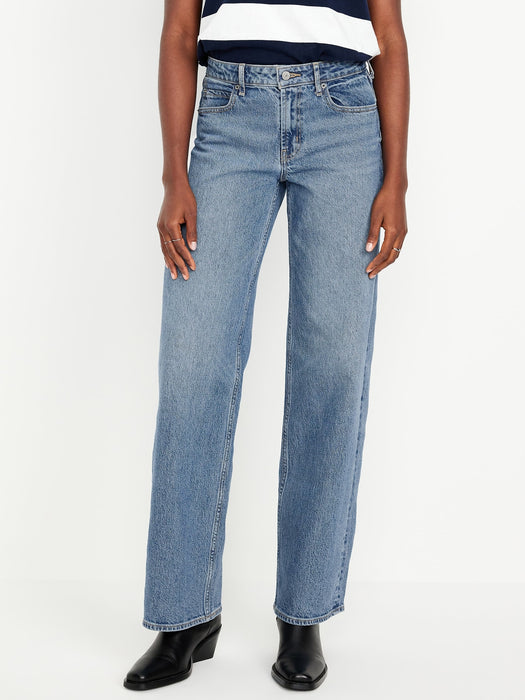 Mid-Rise Wide-Leg Jeans