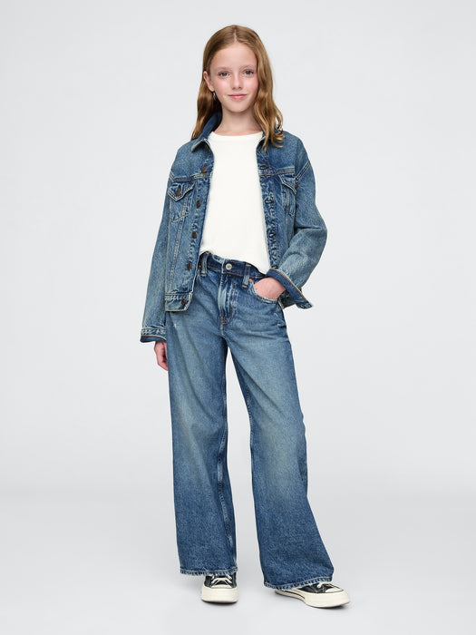 Kids Low Rise Stride Wide-Leg Jeans