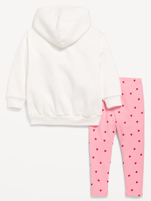 Disney© Graphic Tunic Hoodie and Leggings Set for Toddler Girls