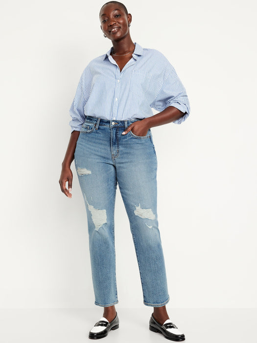 Curvy High-Waisted OG Straight Ankle Jeans