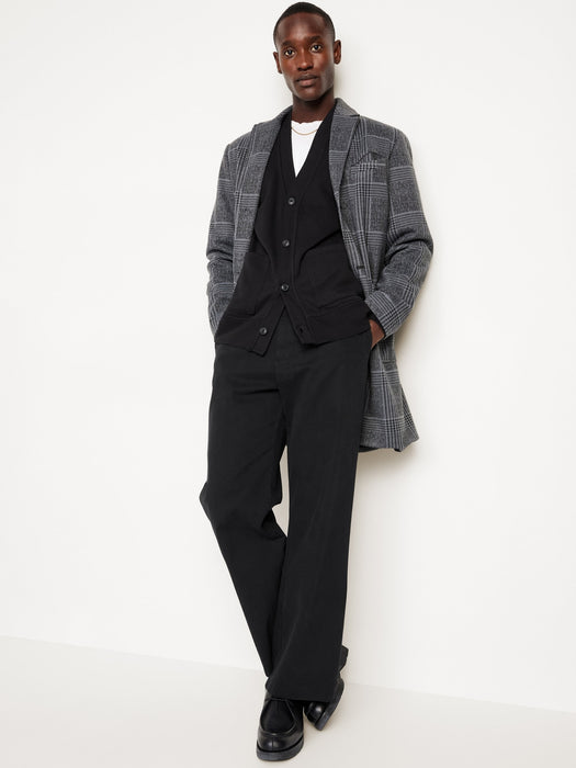 Fleece Button-Front Cardigan