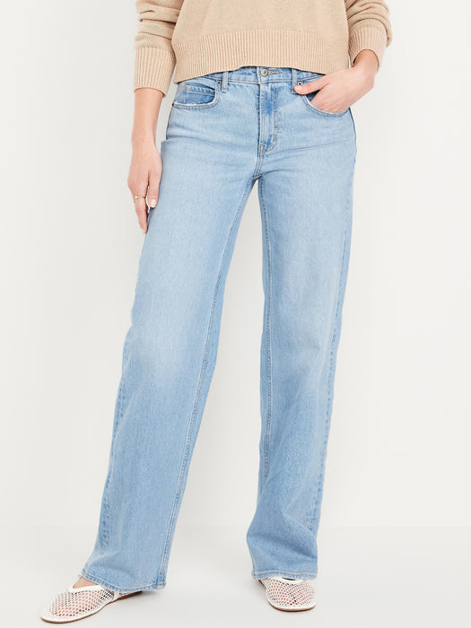 Mid-Rise Wide-Leg Jeans