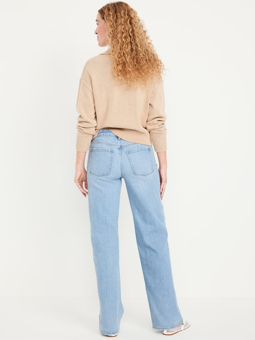 Mid-Rise Wide-Leg Jeans