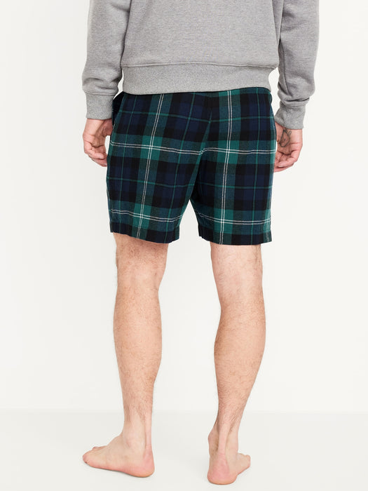 Flannel Pajama Shorts for Men