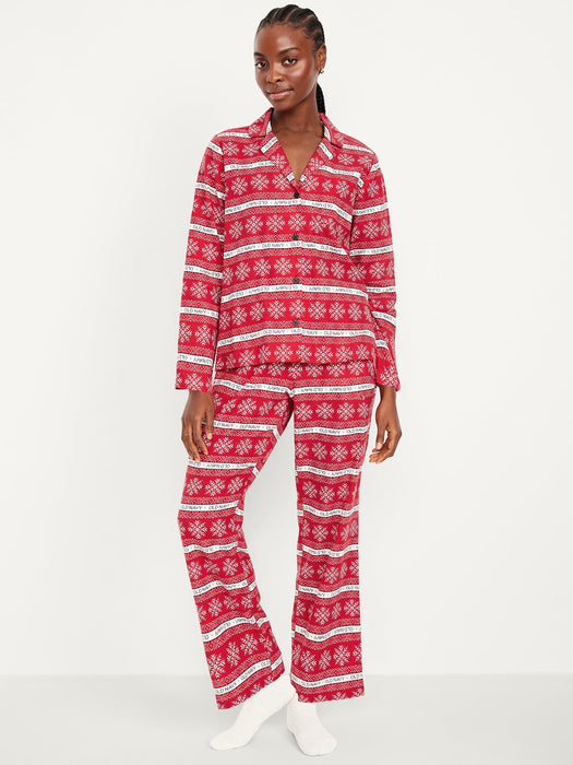 Flannel Pajama Set for Women