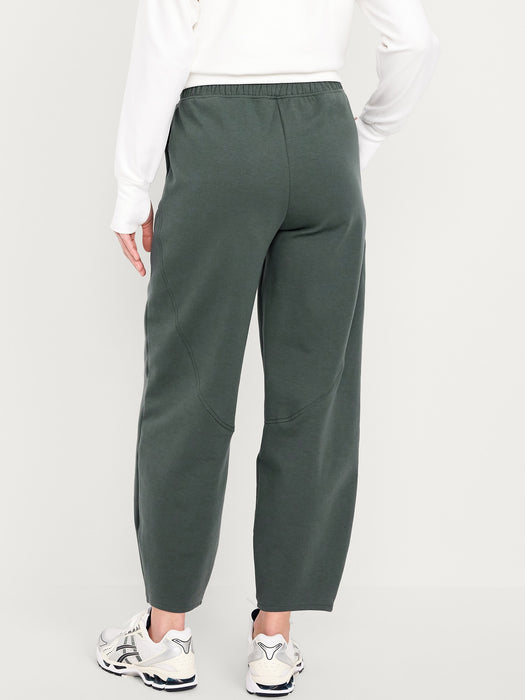 High-Waisted Dynamic Fleece Barrel-Leg Pants