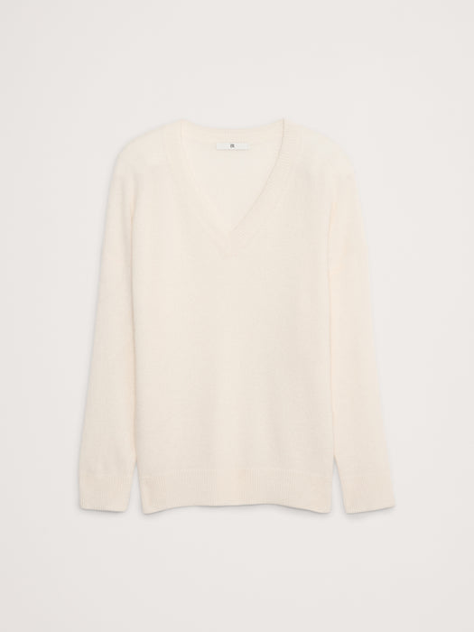 Oversized Lightweight Cashmere V-Neck Sweater