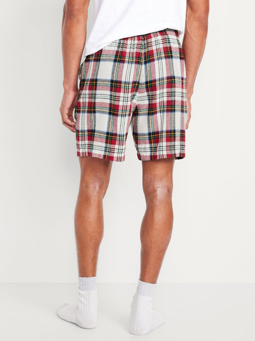 Flannel Pajama Shorts for Men