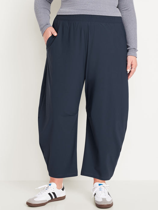 High-Waisted SleekTech Barrel Ankle Pants