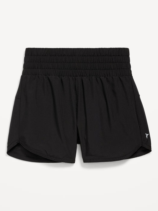 High-Waisted Dolphin-Hem Run Shorts for Girls