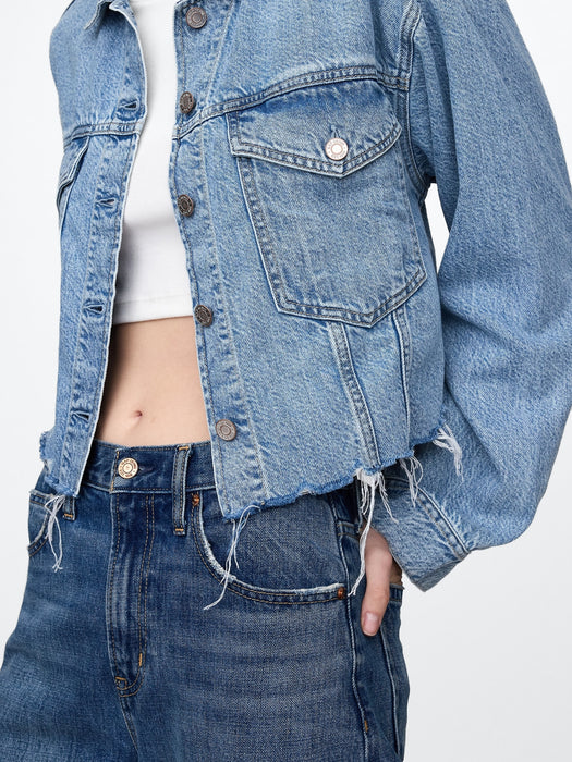 UltraSoft Icon Denim Crop Jacket