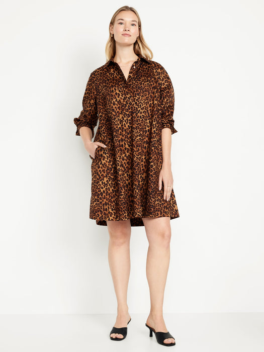 Loose Mini Shirt Dress