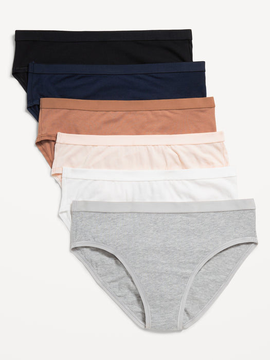 High-Waisted Everyday Cotton Underwear 6-Pack