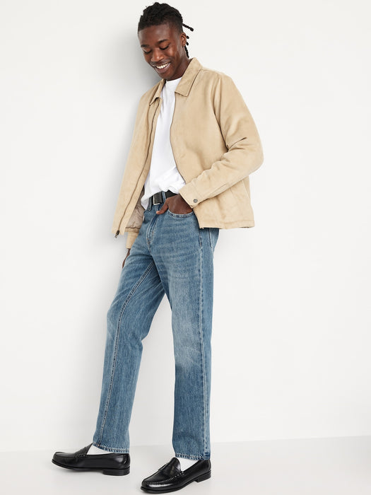 Structured Straight Non-Stretch Jeans