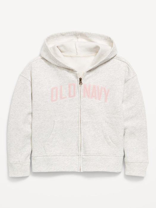 Logo-Graphic Zip Hoodie for Girls