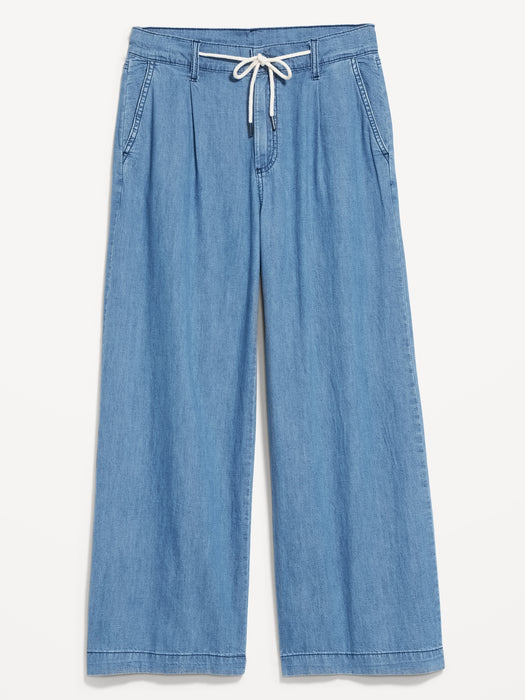 High-Waisted Super Wide-Leg Drapey Jeans