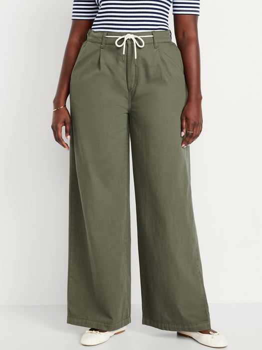 High-Waisted Super Wide-Leg Drapey Pants
