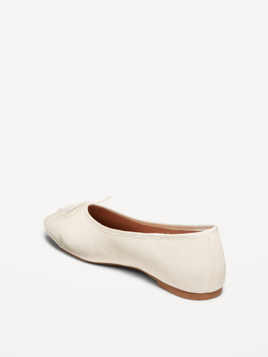 Faux-Leather Ballet Flats