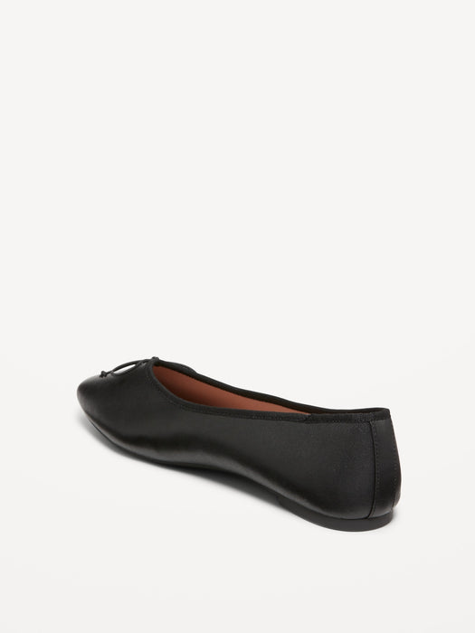 Faux-Leather Ballet Flats