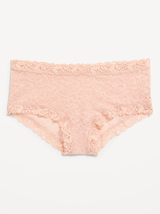Low-Rise Lace Hipster Underwear